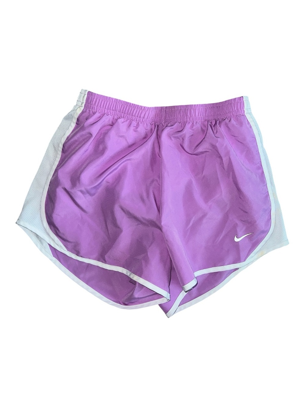 Nike Kids Lilac Purple Athletic Shorts with White Trim Size Large